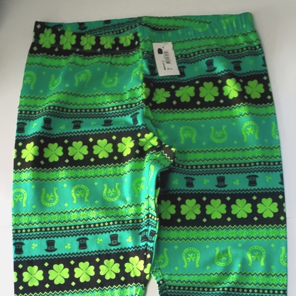 Green Leggings Jr. L(11 - 13) Elastic Waistband Ankle Length No Boundaries*READ*